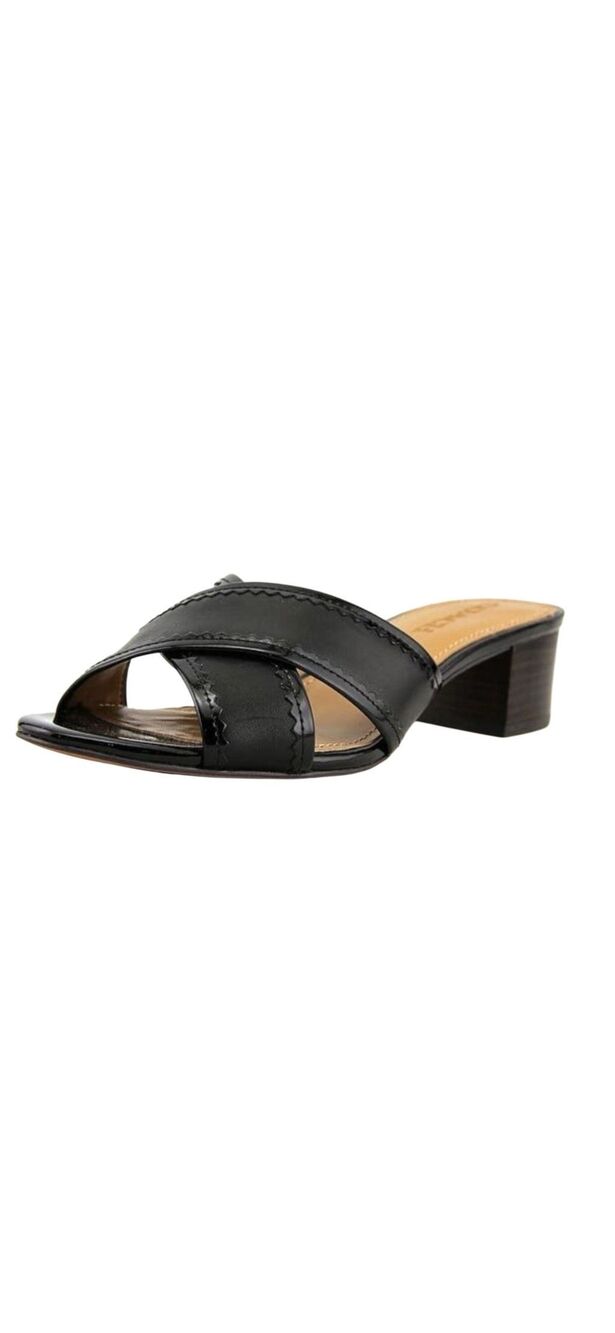 Coach Murielle Semi Mat Open Toe Leather Slides